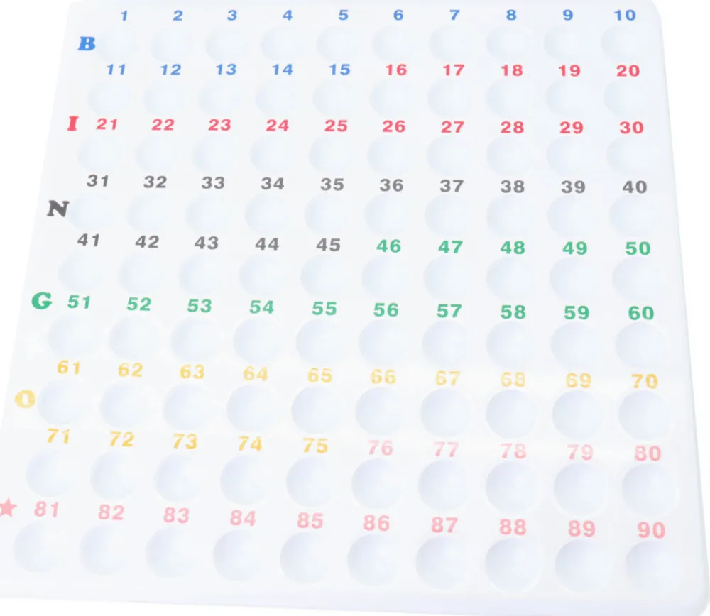 Tout Pour le Jeu Plateau 1 à 90 contrôle tirage loto Grand modèle pour boules 22 mm (sans boules)