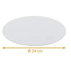 Tout Pour le Jeu Plateau de jeux ROND blanc brilllant 24 cm de diamètre