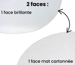 Tout Pour le Jeu Plateau de jeux ROND blanc brilllant 24 cm de diamètre