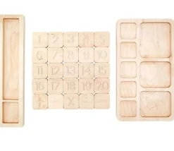 Tout Pour le Jeu Plateau en bois massif cases pour calcul mathématiques 28 cm