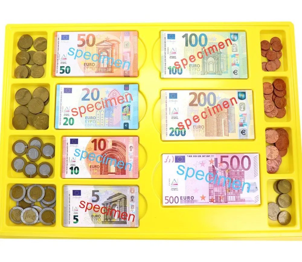Tout Pour le Jeu Plateau géant avec 290 pièces et billets euros factices de jeux