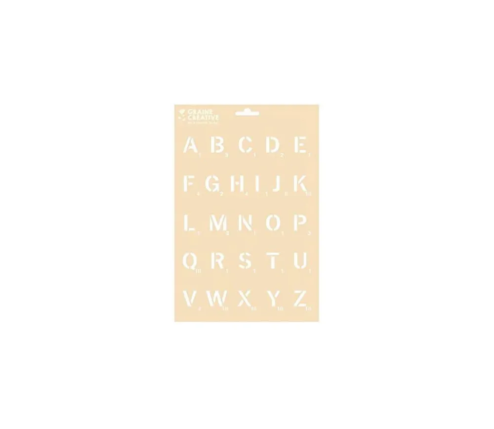 Tout Pour le Jeu Pochoir lettres alphabet type Scrabble - 2.2 cm hauteur lettre