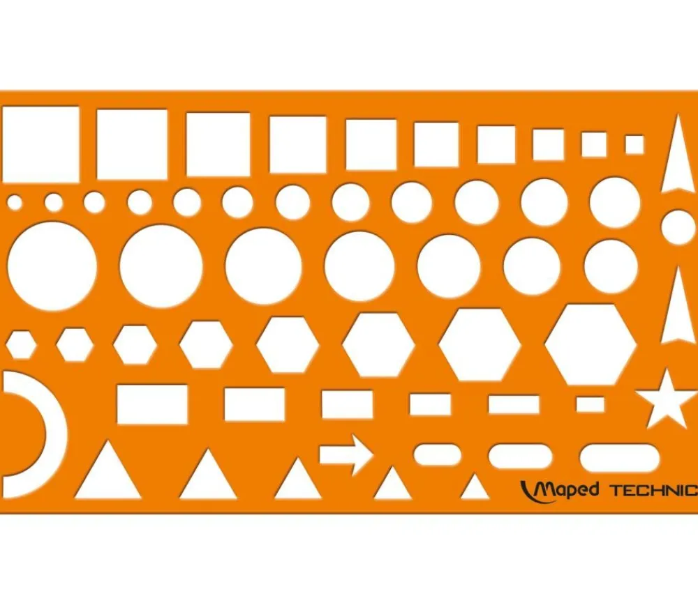 Tout Pour le Jeu Pochoir traces formes géométriques normographe technique