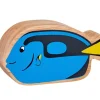 Tout Pour le Jeu Poisson bleu en bois 8 x 4.2 x 2.6 cm