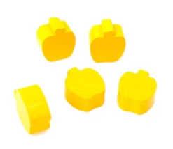 Tout Pour le Jeu Pomme en bois jaune or de 16x18x8 mm