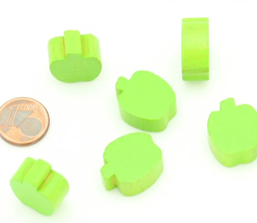 Tout Pour le Jeu Pomme en bois verte de 16x18x8 mm