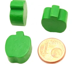 Tout Pour le Jeu Pomme en bois verte de 16x18x8 mm
