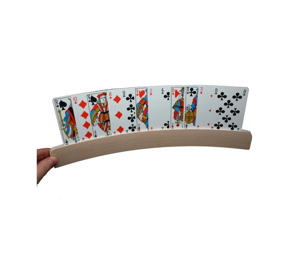 Tout Pour le Jeu Porte-cartes à jouer arrondi en bois de 35 cm