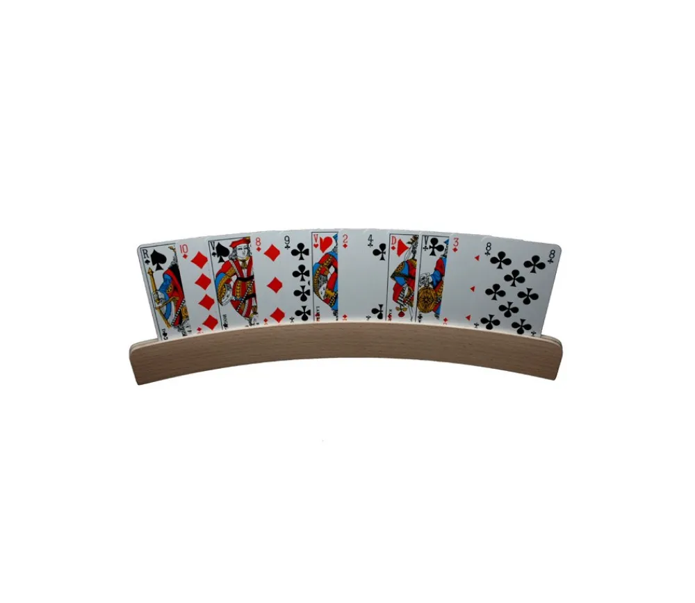 Tout Pour le Jeu Porte-cartes à jouer arrondi en bois de 35 cm