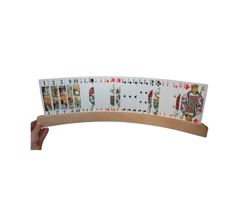 Tout Pour le Jeu Porte-cartes à jouer arrondi en bois de 50 cm