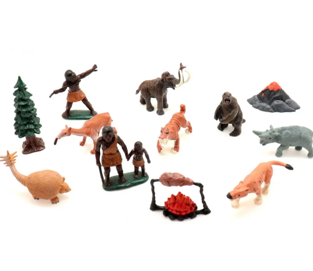 Tout Pour le Jeu Préhistoire : set 12 figurines livrées avec tube de rangement