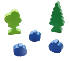 Tout Pour le Jeu Prune ou cassis fruit en bois bleu de 16x18x8 mm