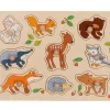Tout Pour le Jeu Puzzle bois Animaux de la Forêt 9 pièces à boutons à encastrer