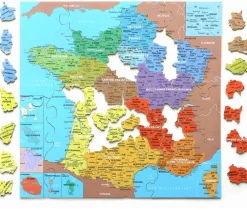 Tout Pour le Jeu Puzzle bois Carte de France des Départements 100 pièces