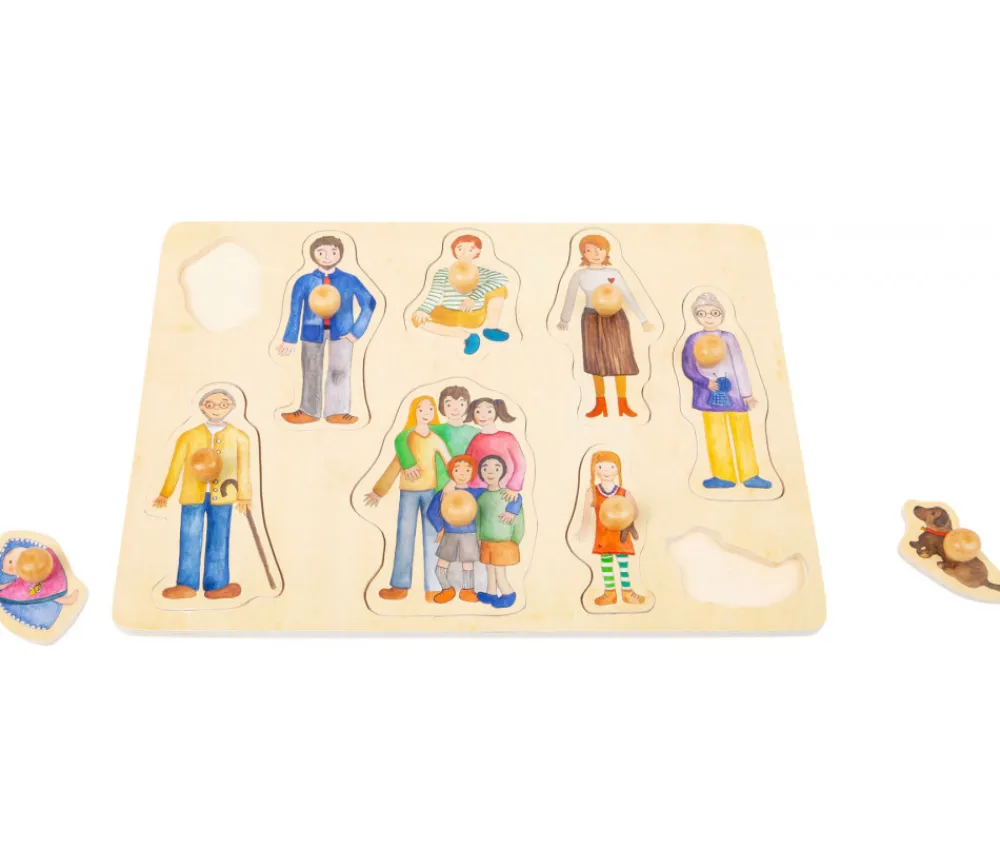 Tout Pour le Jeu Puzzle bois Famille 9 pièces à encastrer