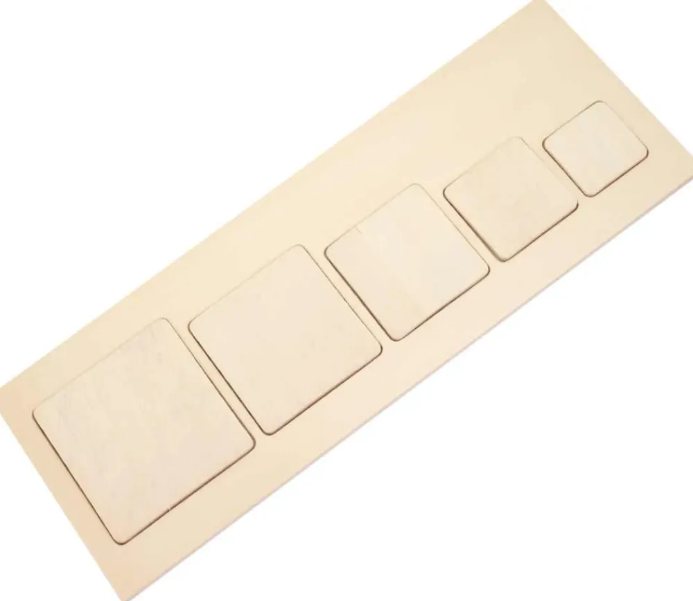 Tout Pour le Jeu Puzzle bois naturel 5 carrés - plateau 33 x 21 cm