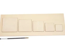 Tout Pour le Jeu Puzzle bois naturel 5 carrés - plateau 33 x 21 cm