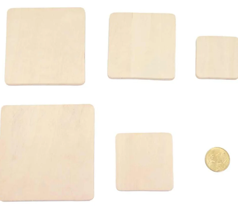 Tout Pour le Jeu Puzzle bois naturel 5 carrés - plateau 33 x 21 cm