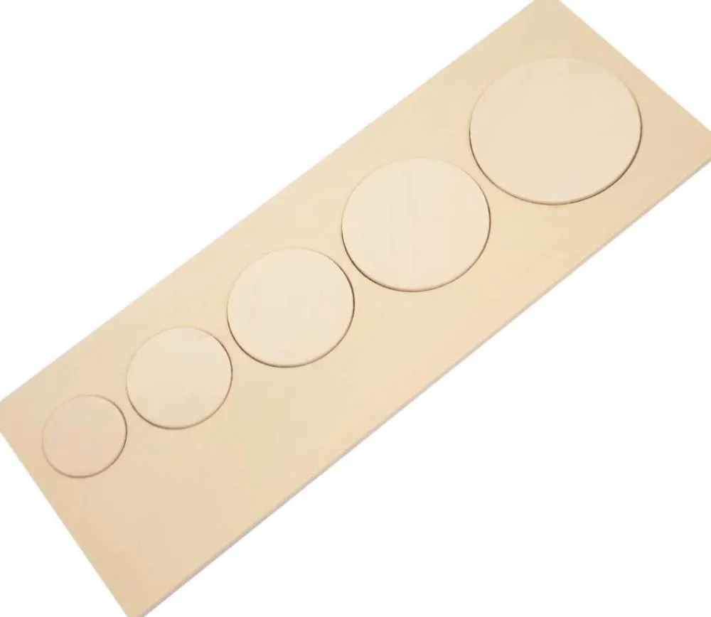 Tout Pour le Jeu Puzzle bois naturel 5 ronds - plateau 33 x 21 cm