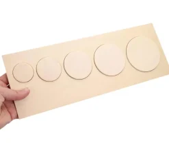 Tout Pour le Jeu Puzzle bois naturel 5 ronds - plateau 33 x 21 cm