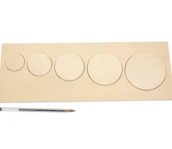 Tout Pour le Jeu Puzzle bois naturel 5 ronds - plateau 33 x 21 cm