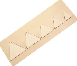 Tout Pour le Jeu Puzzle bois naturel 5 triangles - plateau 33 x 21 cm
