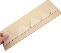 Tout Pour le Jeu Puzzle bois naturel 5 triangles - plateau 33 x 21 cm