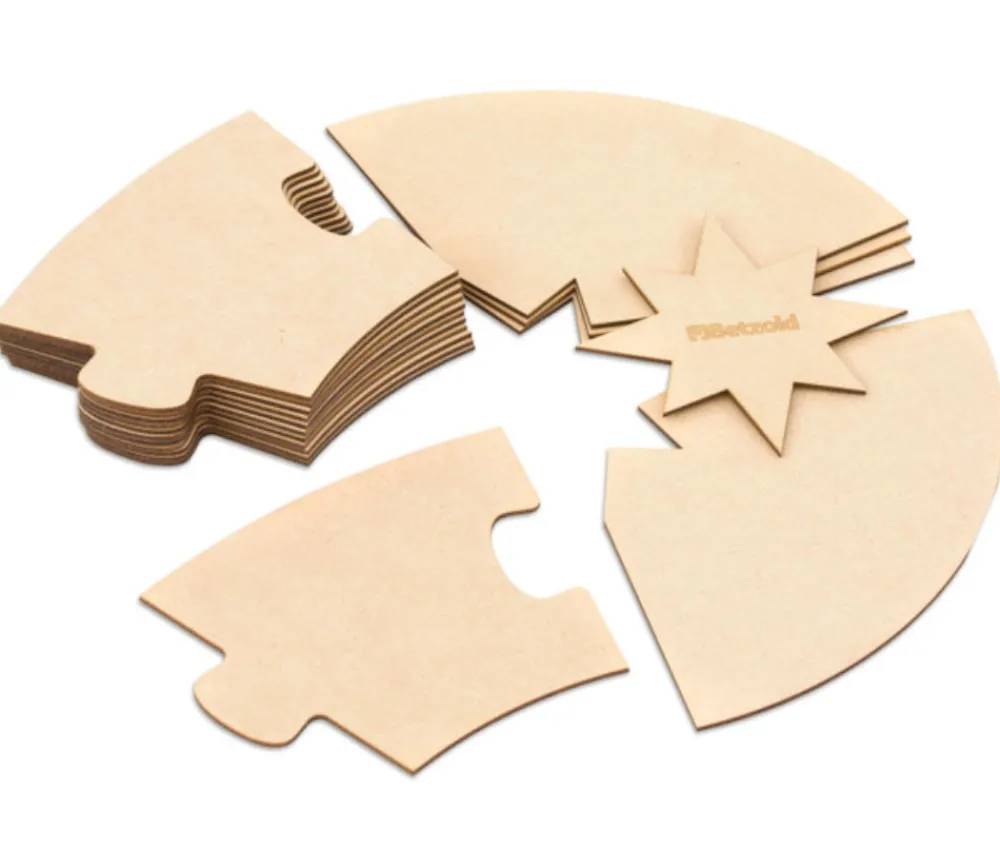 Tout Pour le Jeu Puzzle bois rond géant neutre 70 cm - 17 pièces Montessori cercle annuel
