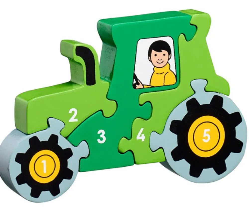 Tout Pour le Jeu Puzzle bois tracteur 1 à 5 - commerce équitable