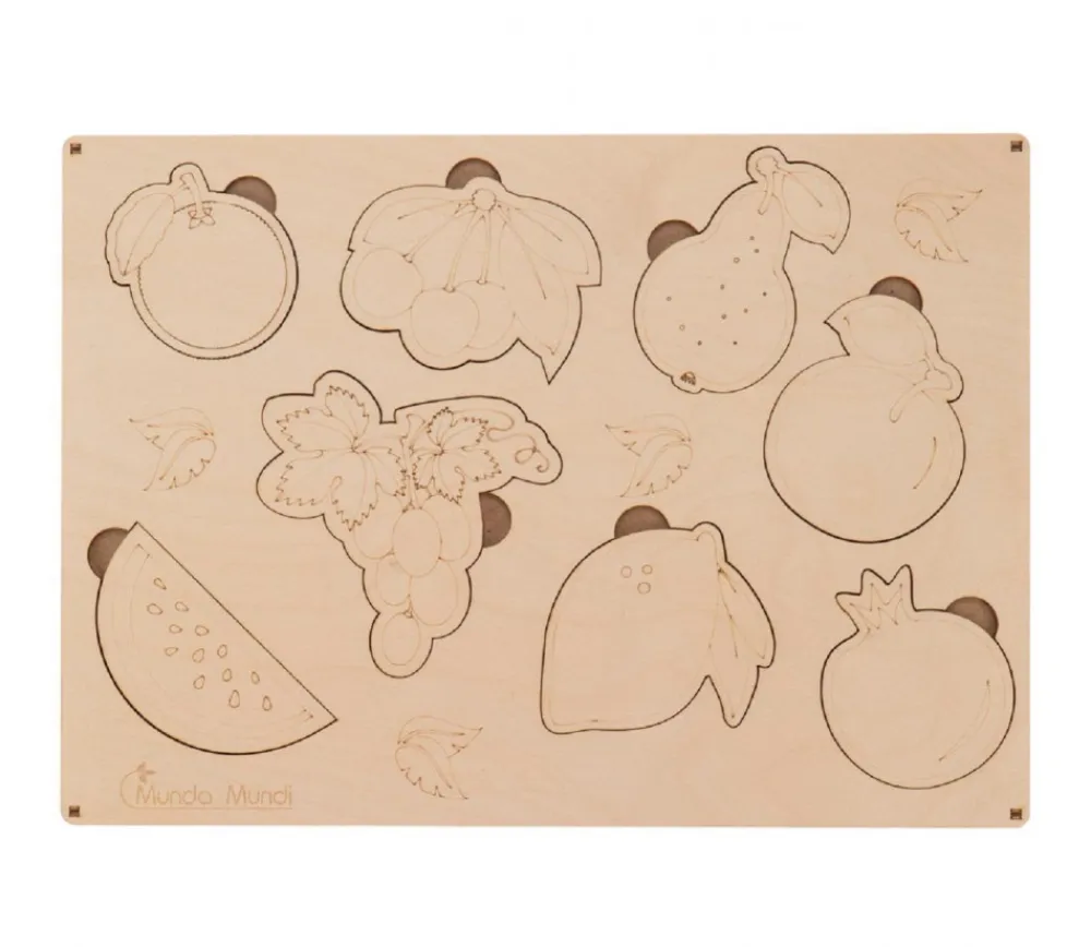 Tout Pour le Jeu Puzzle des fruits 8 pièces en bois naturel
