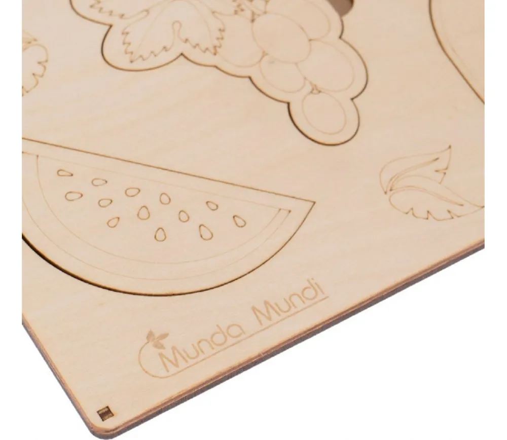 Tout Pour le Jeu Puzzle des fruits 8 pièces en bois naturel