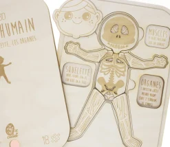 Tout Pour le Jeu Puzzle éducatif en bois Le corps humain : muscle, squelette et organes