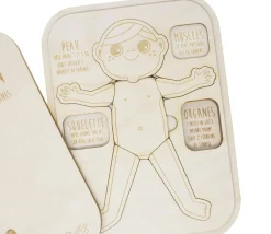 Tout Pour le Jeu Puzzle éducatif en bois Le corps humain : muscle, squelette et organes