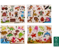 Tout Pour le Jeu Puzzle en bois 10 à 11 pièces à encastrer La ferme