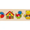 Tout Pour le Jeu Puzzle en bois à boutons 4 pièces à encastrer jouets