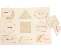 Tout Pour le Jeu Puzzle en bois 9 formes géométriques