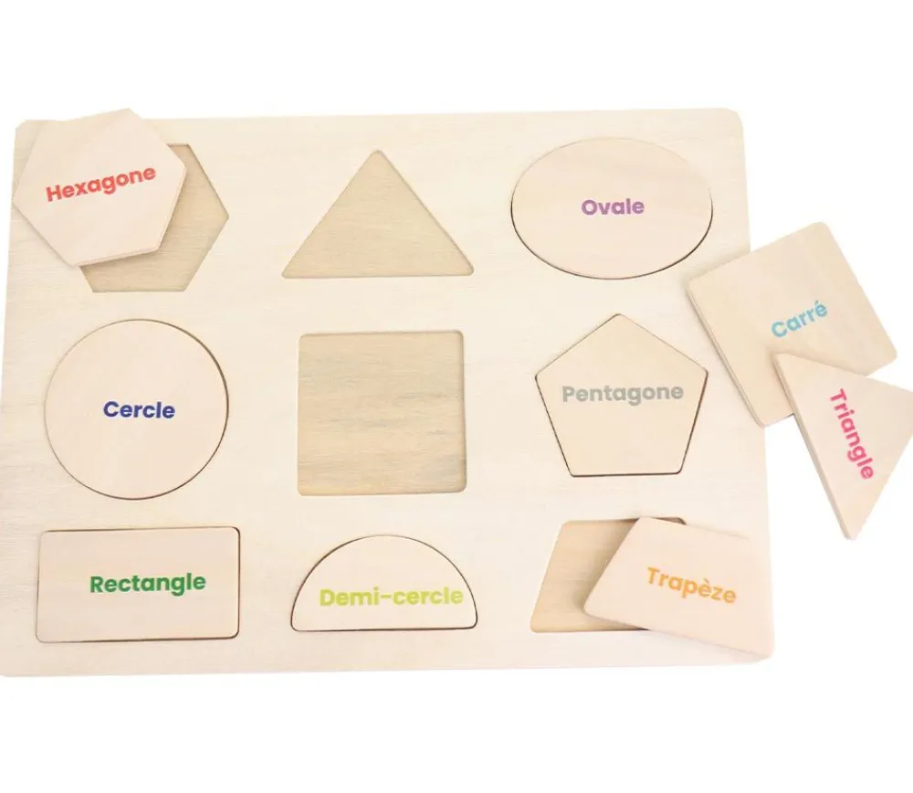 Tout Pour le Jeu Puzzle en bois 9 formes géométriques