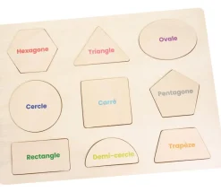 Tout Pour le Jeu Puzzle en bois 9 formes géométriques