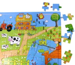 Tout Pour le Jeu Puzzle en bois 60 pièces - thème ferme