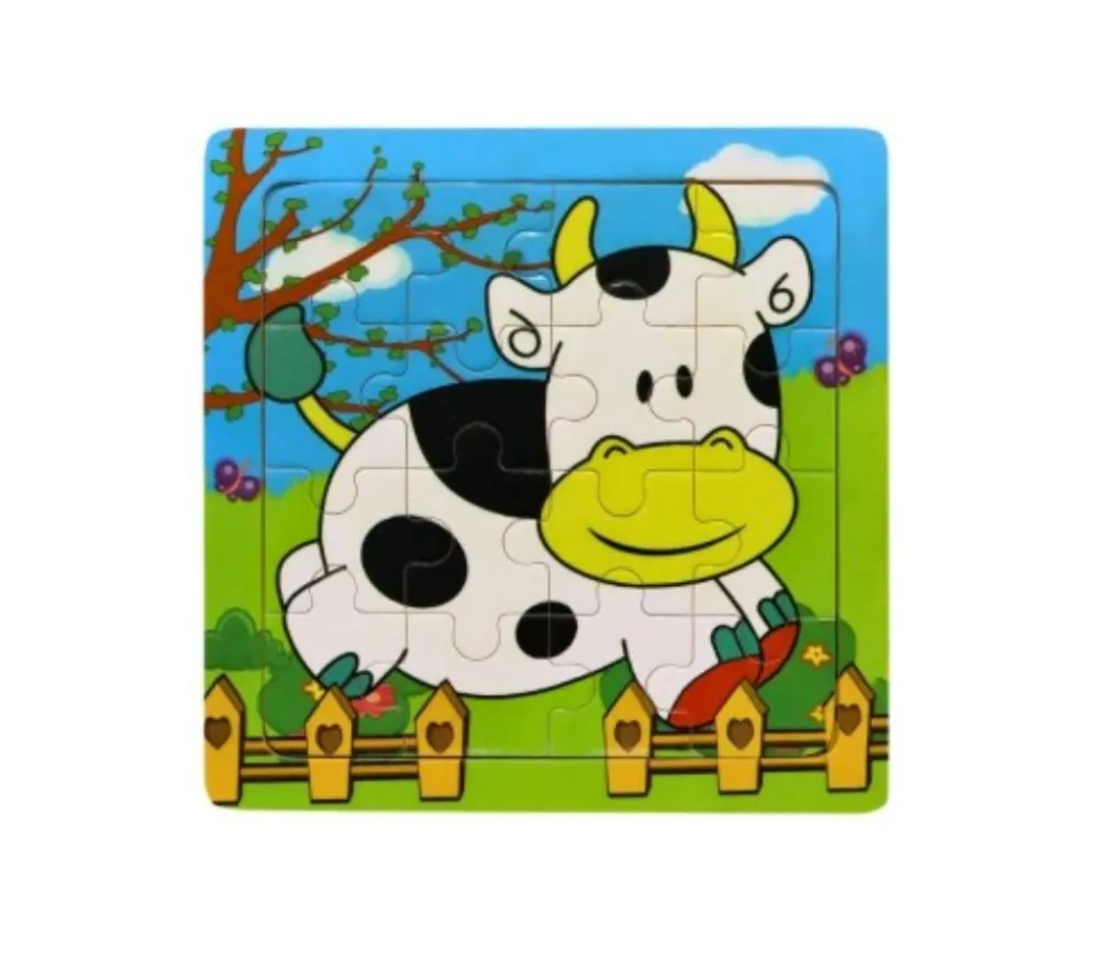 Tout Pour le Jeu Puzzle en bois 16 pièces vache