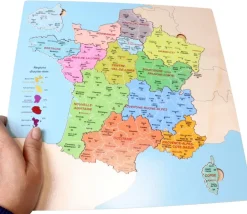 Tout Pour le Jeu Puzzle en bois Carte de France 29.5 x 30 cm