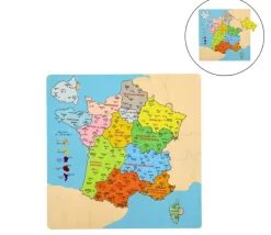 Tout Pour le Jeu Puzzle en bois Carte de France 29.5 x 30 cm