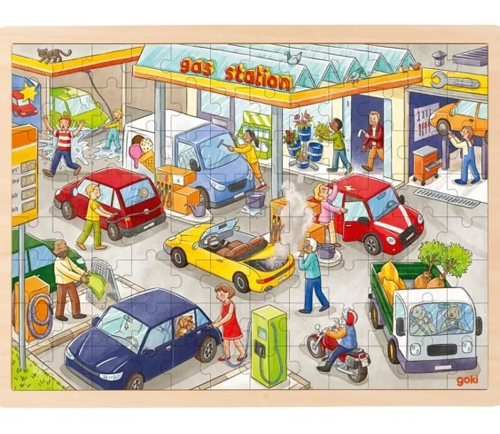 Tout Pour le Jeu Puzzle en bois de 96 pièces Station service