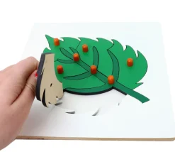 Tout Pour le Jeu Puzzle en bois feuille - 8 pièces à boutons à encastrer
