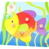 Tout Pour le Jeu Puzzle en bois poisson - 5 pièces à boutons à encastrer