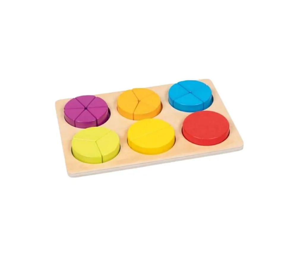 Tout Pour le Jeu Puzzle fractions et portions en bois 21 pièces