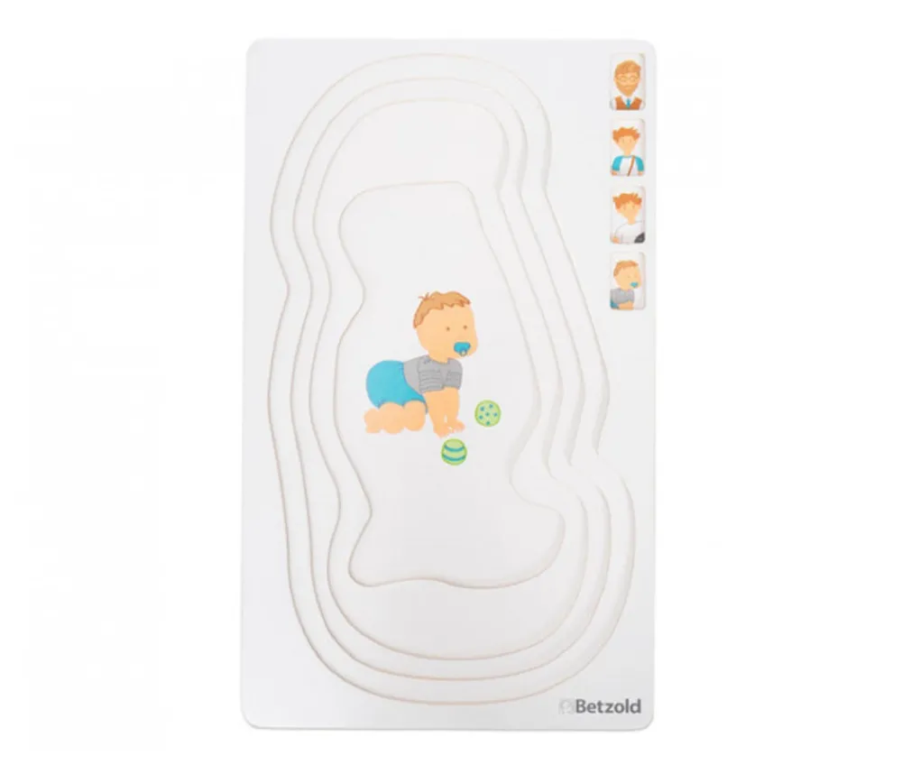 Enfant Tout Pour le Jeu Puzzle Je grandis "garçon" 4 étages - 28 pièces en bois