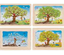 Tout Pour le Jeu Puzzle les Saisons à 4 étages en bois : Le pommier