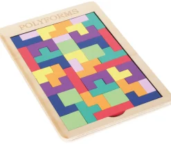 Tout Pour le Jeu Puzzle multicolore en bois style Tétris - 40 pièces 8 couleurs