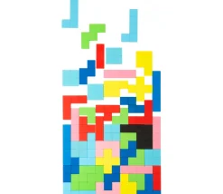 Tout Pour le Jeu Puzzle multicolore formes géométrique en bois Tétris 114 pièces